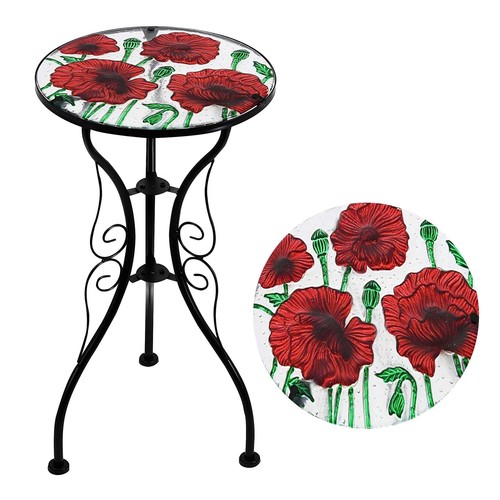 Garden mosaic table iron - mosaic, glass