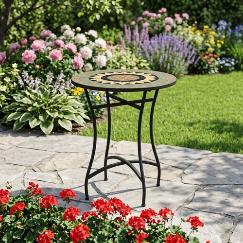 Outdoor mosaic bistro iron - outdoor,