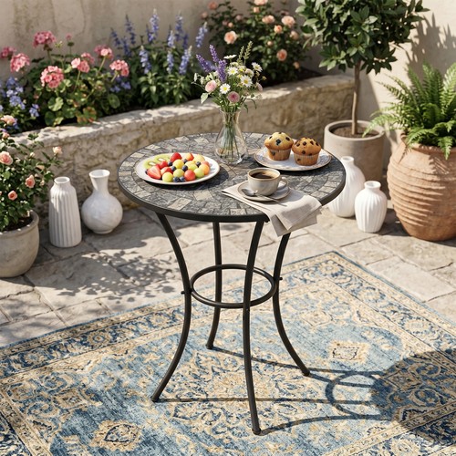 24inch mosaic table round - mosaic,
