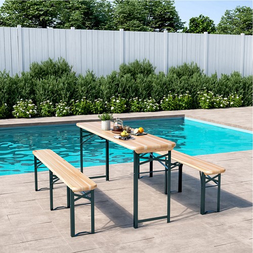 Wooden folding beer table - wooden,