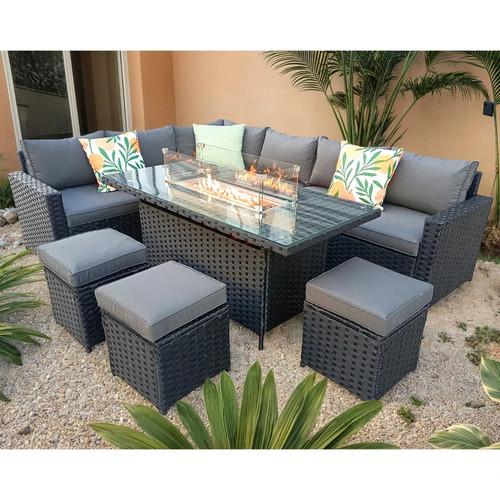 Barcelona wicker garden lounge - wicker,