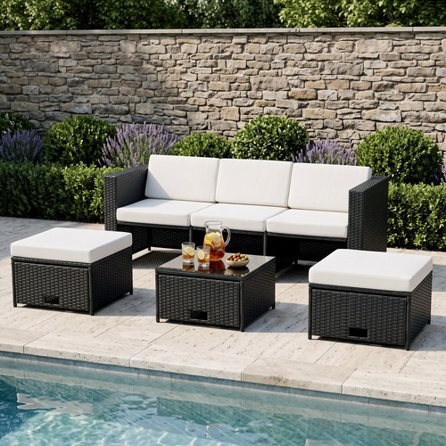 4pcs rattan garden furniture - rattan,