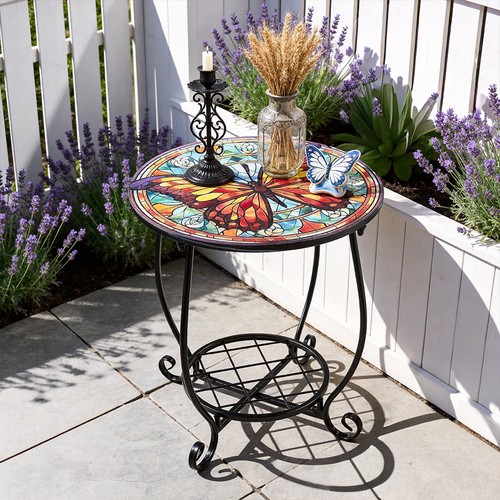 Small garden mosaic drink - mosaic, side