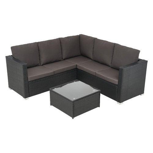 Rattan garden furniture corner - rattan,