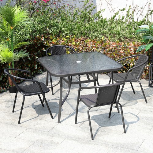 Garden furniture glass table - glass,