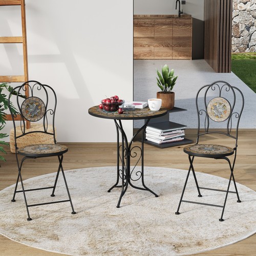 Mosaic bistro set quilt star - set,
