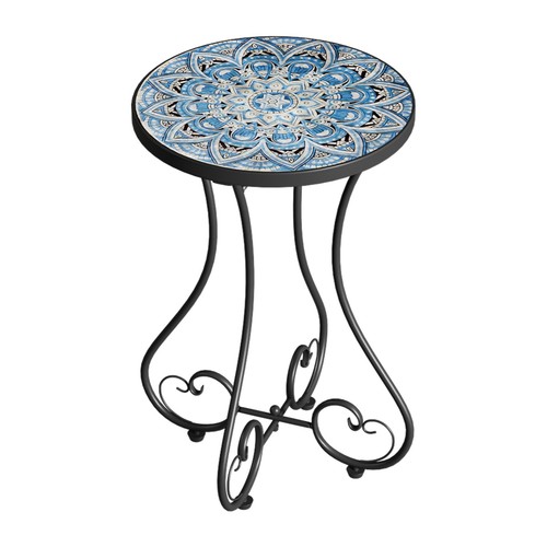 Outdoor mosaic side table - outdoor,